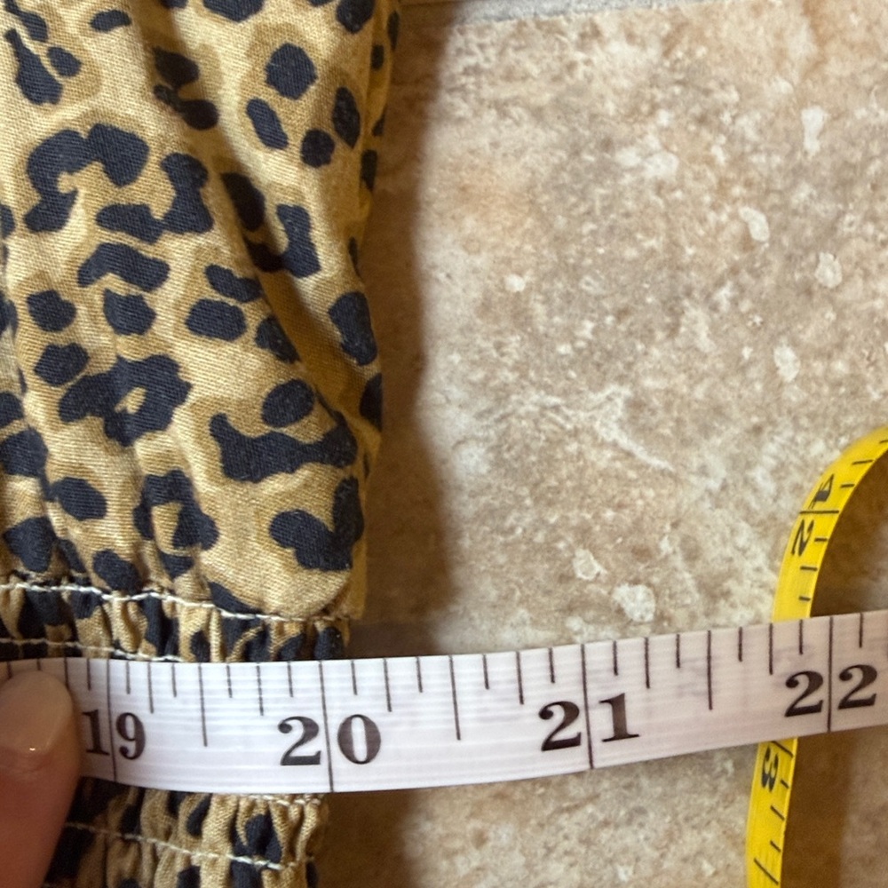 Anthropologie Leopard Print Midi Dress in Tan and Black - Picture 10 of 16